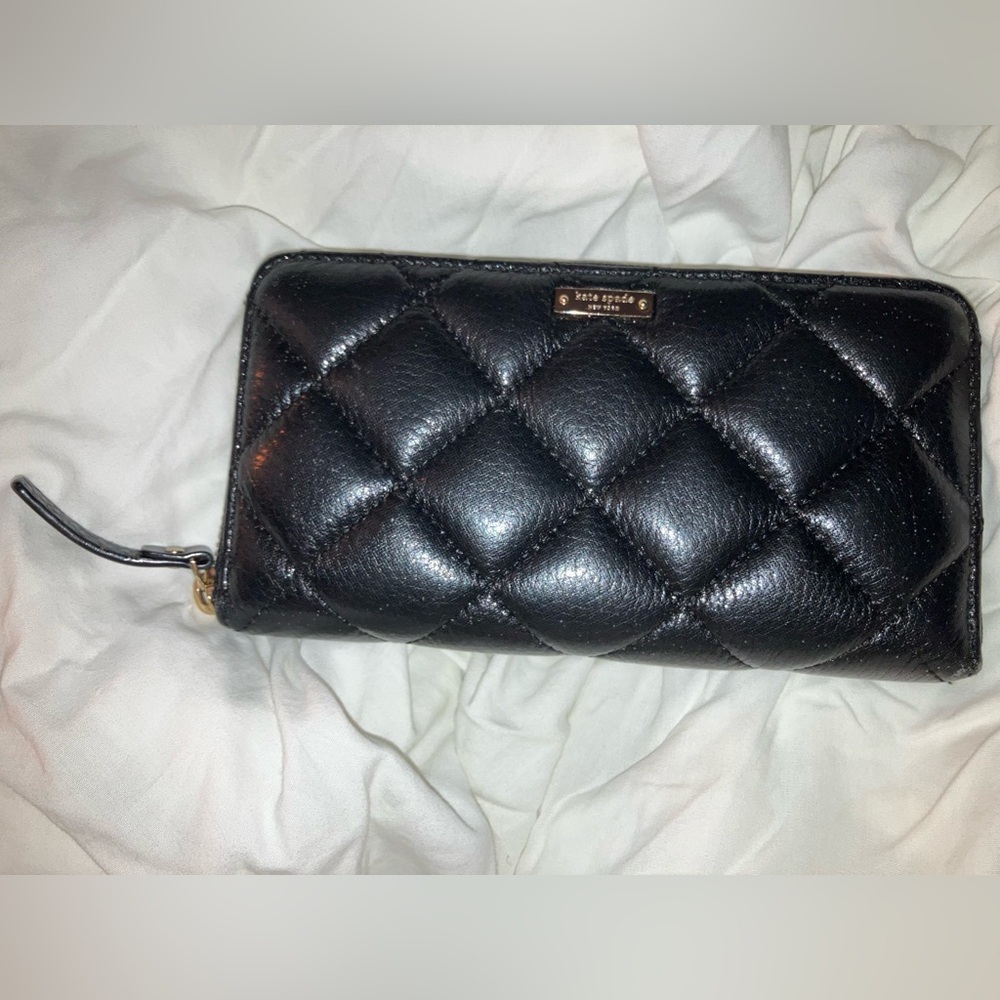 Kate Spade Black Quilted Leather Wallet